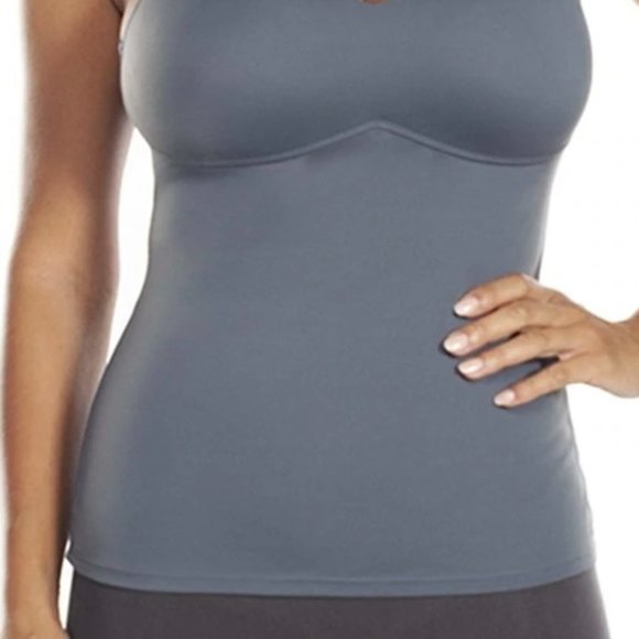 Rhonda Shear Flirt Molded Cup Camisole (S) - Pewter NWOT - Picture 2 of 3